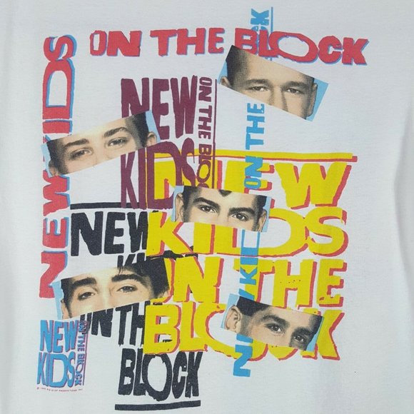 Vtg 80s New Kids On The Block T-Shirt L NKOTB - Picture 2 of 12